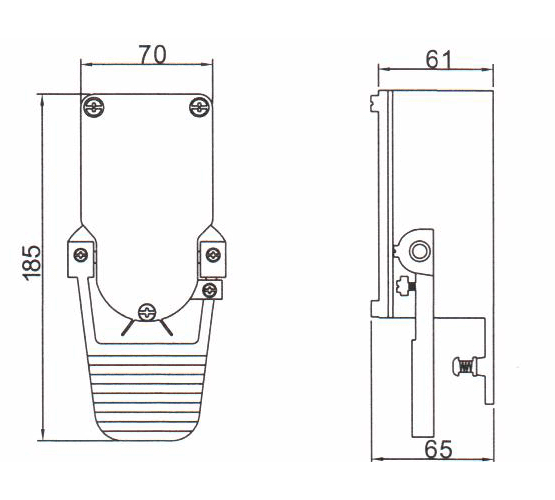 JDK-11-6A腳踏開(kāi)關(guān)安裝尺寸 JDK-11-6A腳踏開(kāi)關(guān)安裝尺寸
