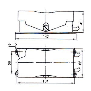 YDT1-18腳踏倒順開關,安裝尺寸